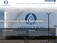 Tablet Screenshot of medallionmidstream.com